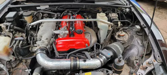 Eaton M45 positioned alongside the VVT engine