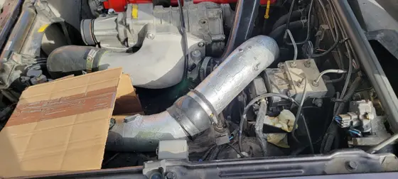 Cardboard mock-up for the intake enclosure