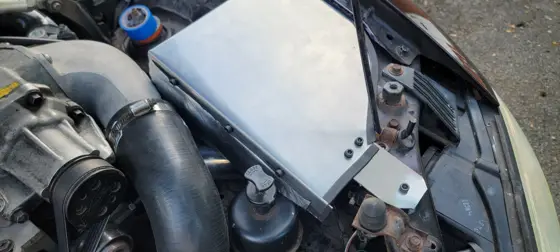 Folded aluminium airbox installed